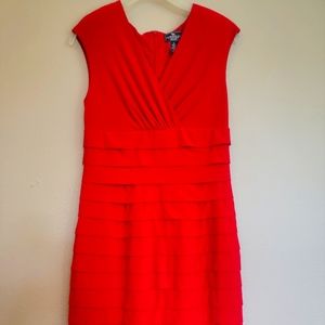 Red midi dress